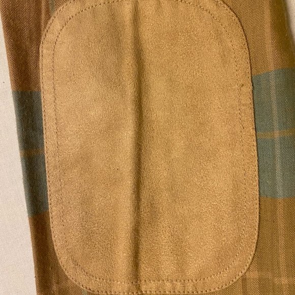 Evan Picone Plaid Cotton/Wool Shacket Size 12 Faux Suede - Picture 6 of 12